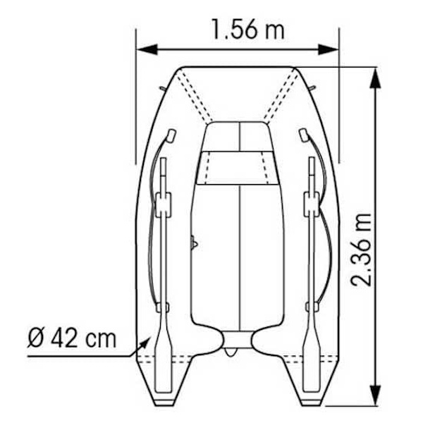 Plastimo Båd Horizon Inflatable Floor 2.00 M Søvfarvet 2 Places