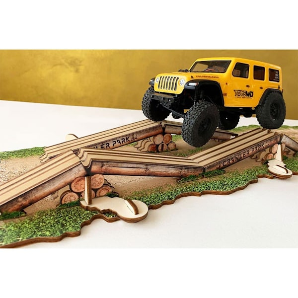 Crawler Park Bro Som Korsar Hinder Rc 1/24 Avlägsen Kontrollera Flerfärgad