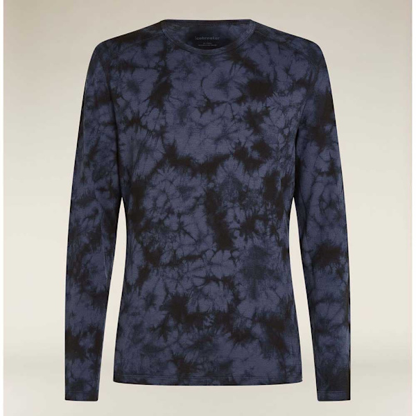 Icebreaker Merino 200 Oasis Cloud Dye Langærmet Baselayer Sort,Grå XL Mand