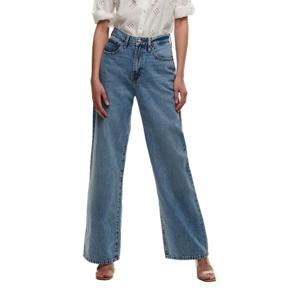 Only Jeans Med Hög Midja Hope Ex Wide Blå 33 / 32 Kvinna
