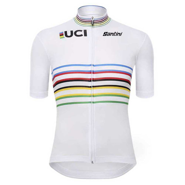 Santini Kortærmet Trøje Uci Official World Champion Master 2023 Hvid XL Kvinde