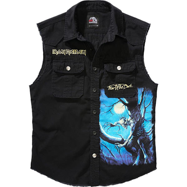Brandit Iron Maiden Vintage Fotd ærmeløs T-shirt Blå XL Mand