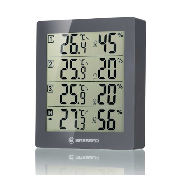 Bresser Väderstation Temeo Higro Quadro 4 3 Enheter Grå