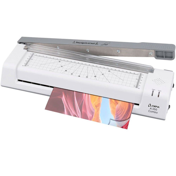 Olympia Lamineringsmaskine Med Guillotine A 350 Combo Din A3 Hvid