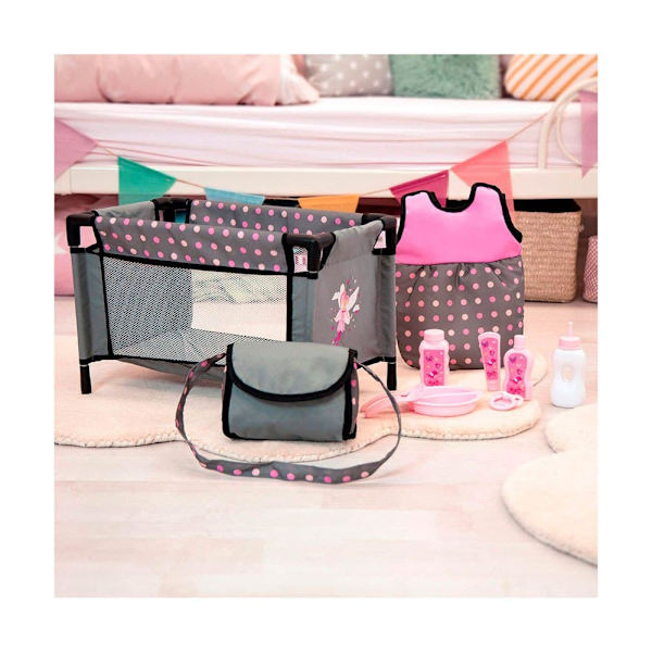 Reig Musicales Babypleje Set 11 Stykker Pink/grå Dukke Rosa