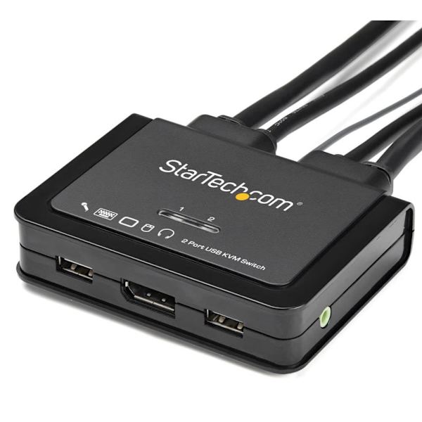 Startech Kvm Switch Displayport 4k 60hz Svart