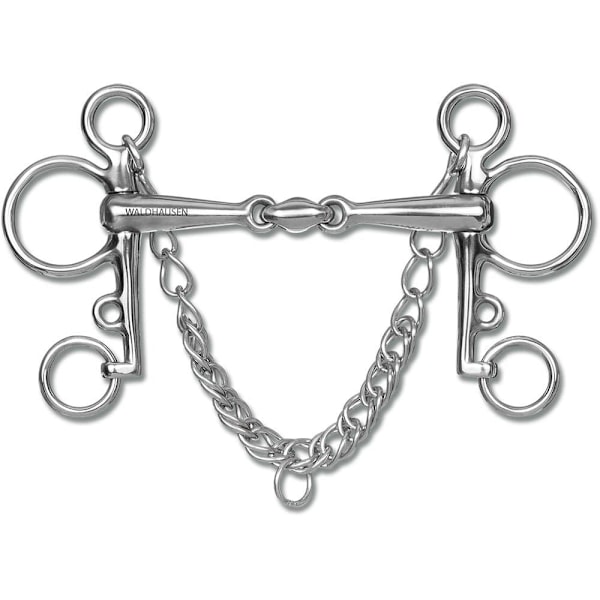 Waldhausen Pelham Double Broken Ss Solid Bit 6 Cm 16 Mm Søvfarvet 12.5 cm