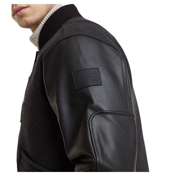 G-star Varsity Wool Læderjakke Sort L Mand