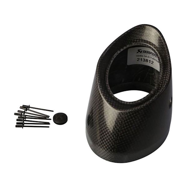 Akrapovic Carbon V-ec280 Udstødningsdæmper Spids Sort