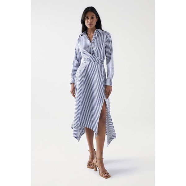 Salsa Jeans Klänning Striped Asymmetric Midi Flerfärgad XS Kvinna