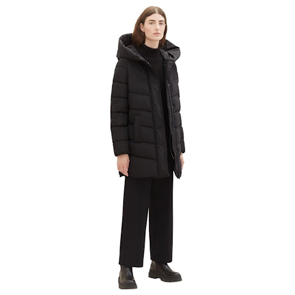 Tom Tailor Frakke 1038692 Winter Puffer Sort 2XL Kvinde