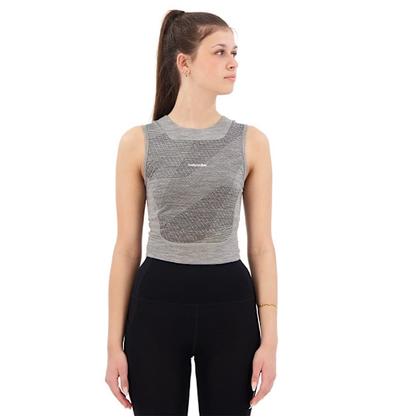 Icebreaker Zoneknit™ Cropped Geodetic ærmeløs T-shirt Grå XL Kvinde
