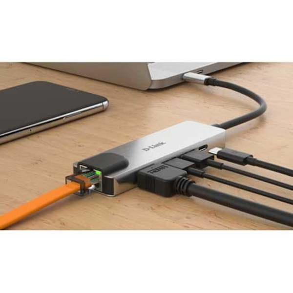 D-link Nav Dub-m520 Usb-c 5 Hamnar Silver