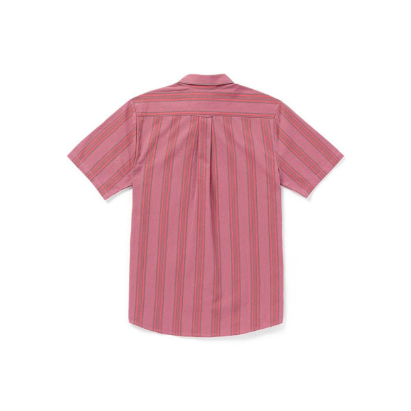 Volcom Newbar Stripe Kortærmet Skjorte Rosa S Mand