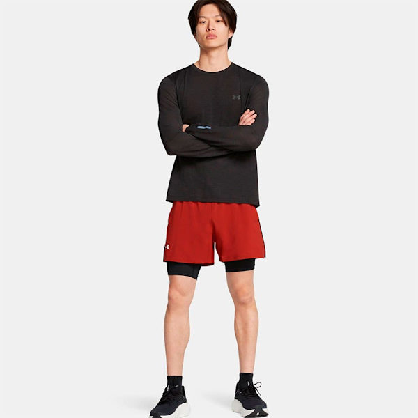Under Armour Launch 5inch 2-inch-1 Shorts Rød 3XL Mand