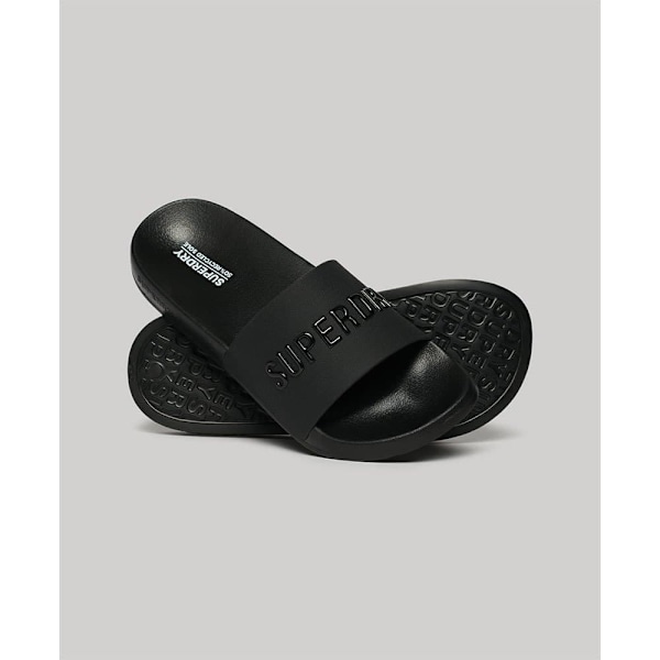 Superdry Klipklapper Logo Vegan Pool Sort EU 38-39 Kvinde