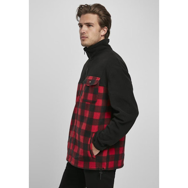 Urban Classics Patterned Polar Fleece Track Jakke Sort M Mand