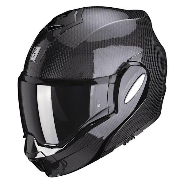 Scorpion Exo-tech Evo Carbon Solid Modulær Hjelm Sort 2XL