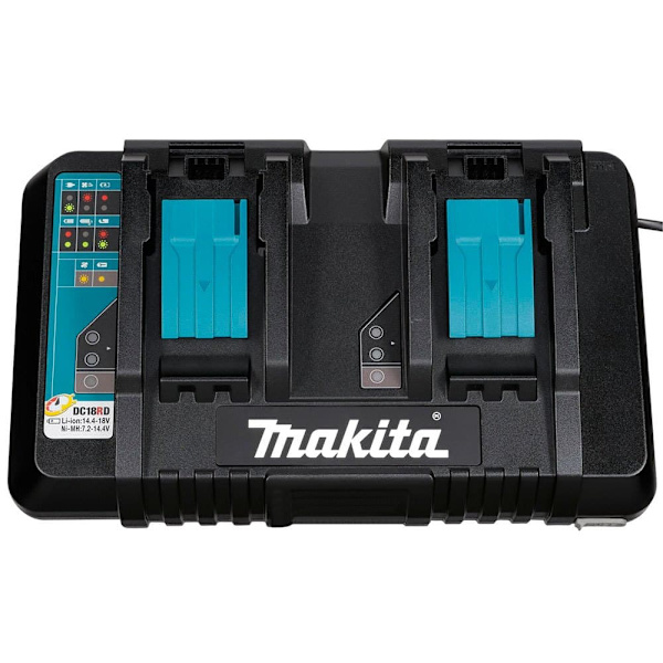 Makita Dobbelt Port Dc18rd Sort Sort, Blå