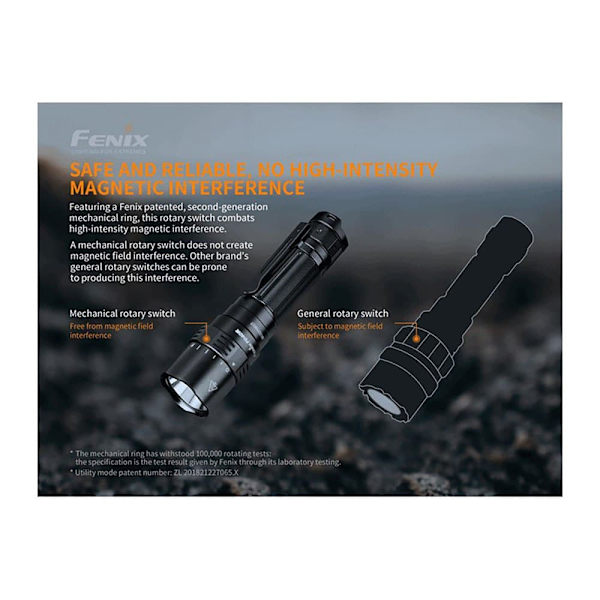 Fenix Led Lommelygte Fnx Pd40r V2.0 3000 Lumens Sort
