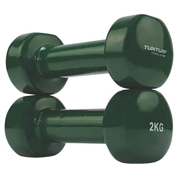 Tunturi Vynil Dumb 2kg 2 Enheder Grøn 2 kg