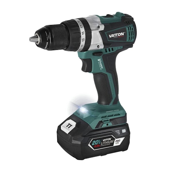 Vatton Harjaton Iskuporakone 2 Akkua 4.0ah 20v