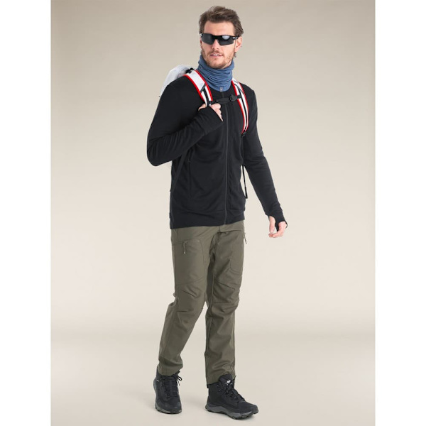 Icebreaker Merino 260 Quantum Iv Sweatshirt Med Lynlås Sort XL Mand