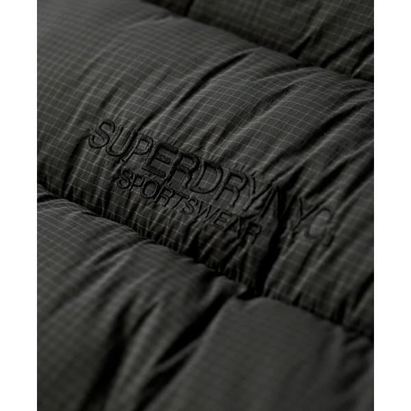 Superdry Puffer Jakke Rips Longline Brun XL Mand