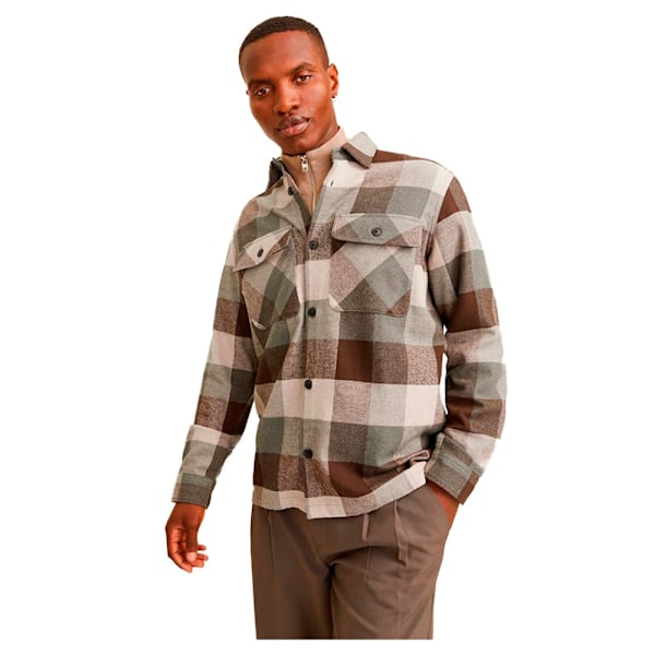 Jack & Jones Raymond Melange Check Overtrøje Grøn XL Mand