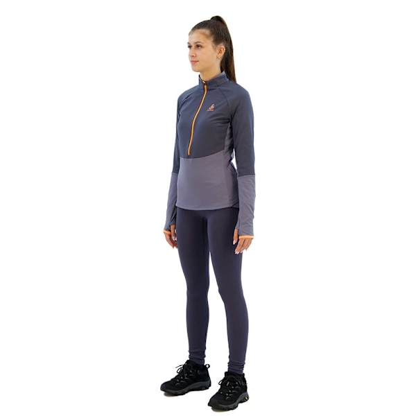 Odlo Descent Cw 200 Fleece Med Halv Dragkedja Blå XS Kvinna