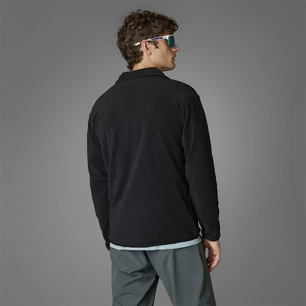 Adidas Multi Essentials Fleecejakke Med Fuld Lynlås Sort M Mand