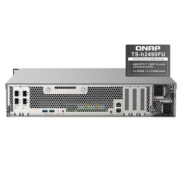 Qnap Ts-h2490fu-7302p-128g Netværks-nas-harddisk