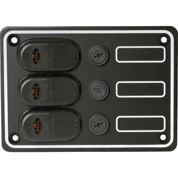 Plastimo Vandtæt Elektrisk Panel Knapper 3 Sort