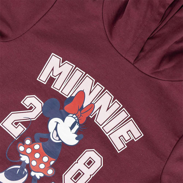 Cerda Group Cotton Brushed Minnie Långärmad Kort Klänning Röd 6 Years