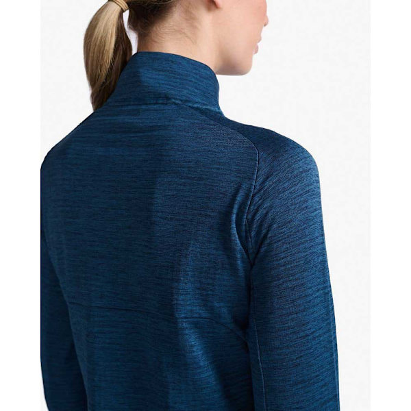 2xu T-shirt Med Halv Lynlås Ignition Blå XL Kvinde