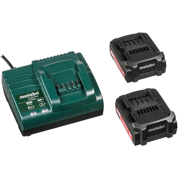 Metabo Langaton Kanssa Bs 14/4v 2 Paristot Vihreä