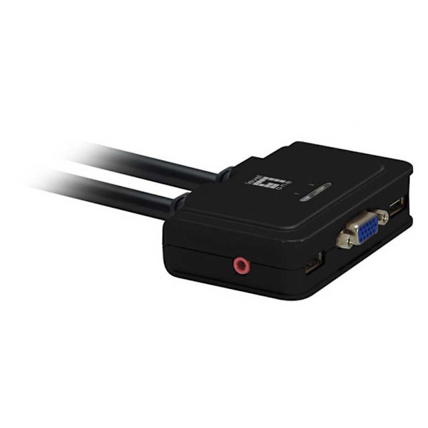 Level One Kvm Til Kontakt 2 Pc Vga/usb/audio Sort Sort