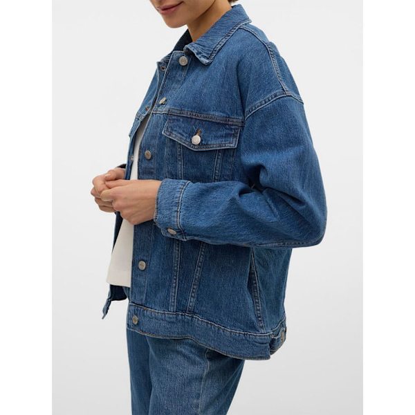 Vero Moda Tessa Oversize Denimjakke Blå L Kvinde