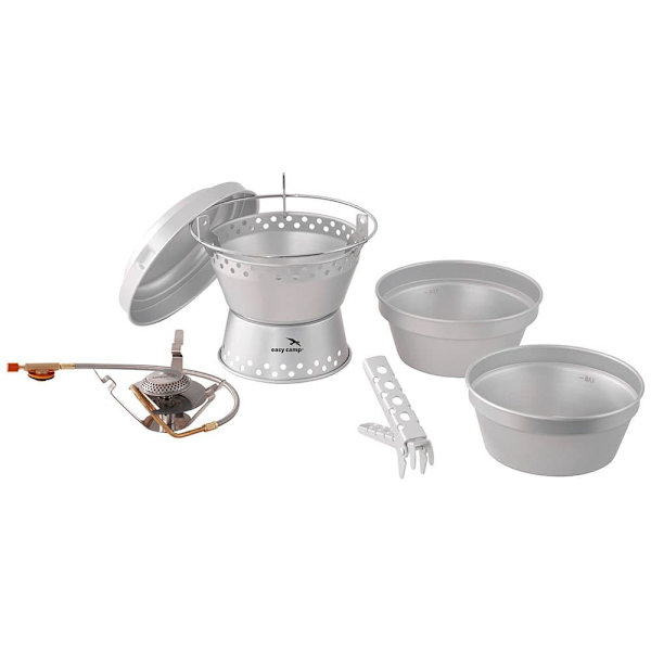 Easycamp Batteri+gaskamin Storm Silver