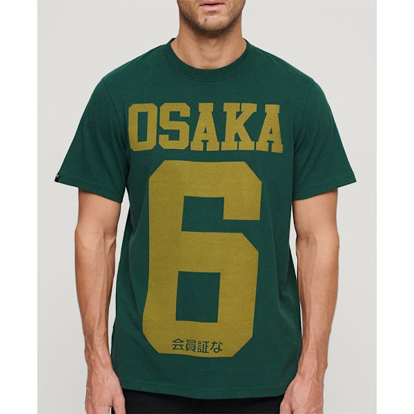 Superdry Osaka Graphic T-shirt Med Korte ærmer Grøn 2XL Mand