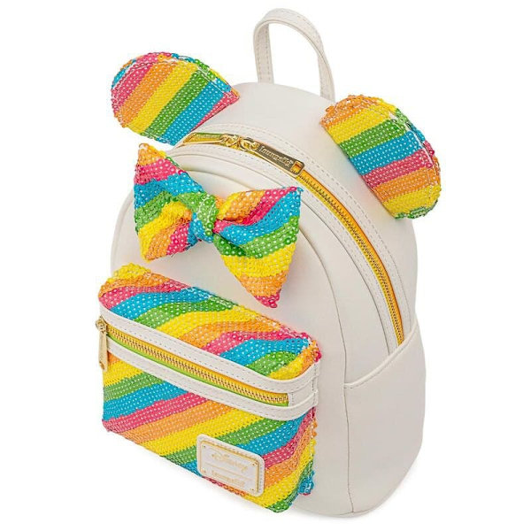 Disney Loungefly Minnie Rainbow 26 Cm Valkoinen