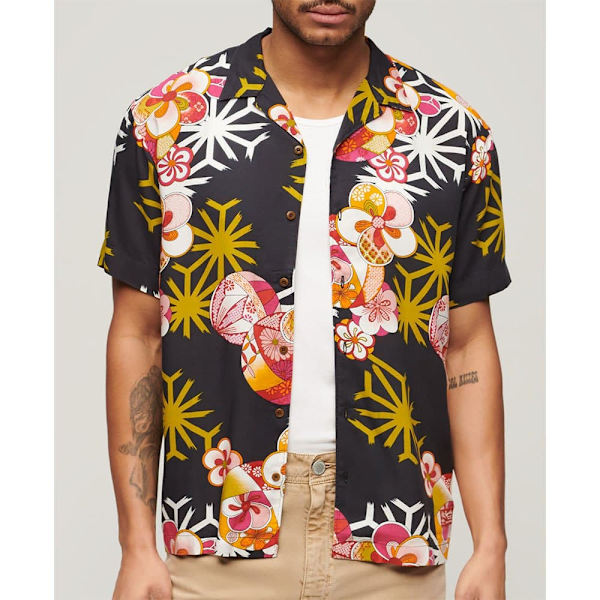 Superdry Hawaiian Resort Kortærmet Skjorte Flerfarvet L Mand