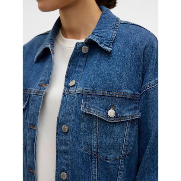 Vero Moda Tessa Oversize Denimjakke Blå XS Kvinde