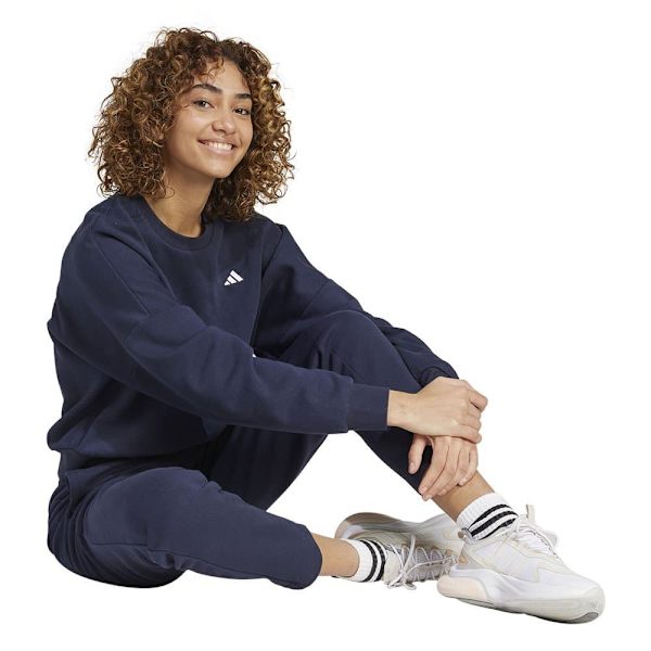 Adidas Essentials Small Logo Feel Cozy Tröja Blå S Kvinna