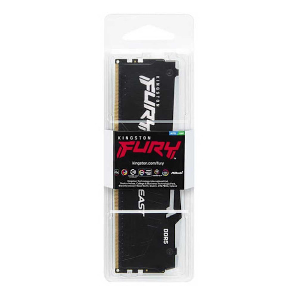 Kingston Hukommelse Ram Fury Beast Rgb 1x16gb Ddr5 5200mhz Sort