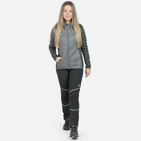 Izas Fleece Med Huva Siresa Grå M Kvinna