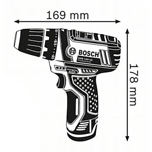 Bosch Professional Batteri Skruetrækker Gsr 12v-15 + 2x2.0 Ah + L-boxx Søvfarvet