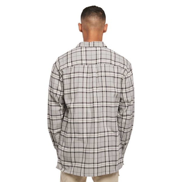 Urban Classics Lang ærmet Skjorte Oversized Check Grå L Mand