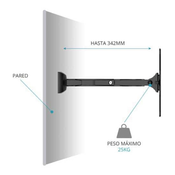 Tm Electron Vägg-tv-fäste Tmslc283 26´´-40´´ Silver