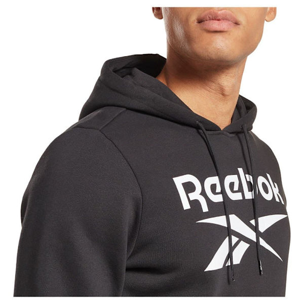 Reebok Tröja Identity Fleece Stacked Logo Pullover Svart S Man